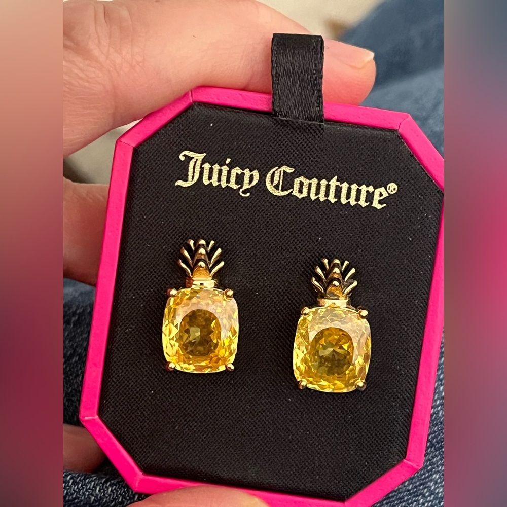 NEW Juicy Couture Pineapple Earrings - Picture 2 of 7
